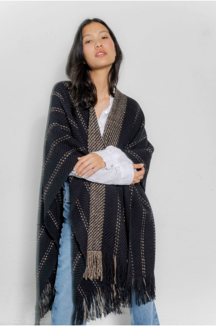 Neil Poncho in Black