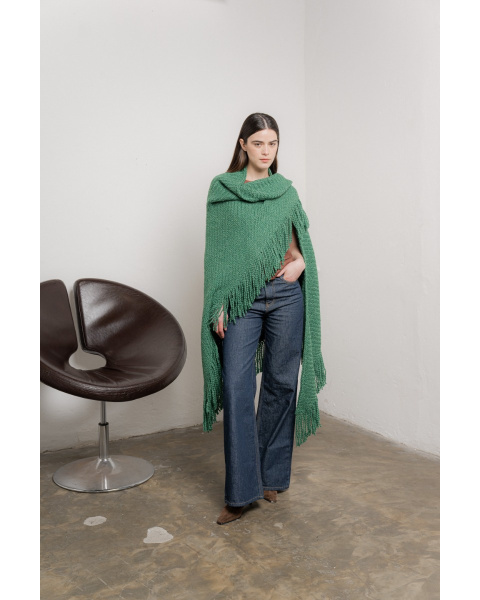 Fringed Wrap Huella in Green