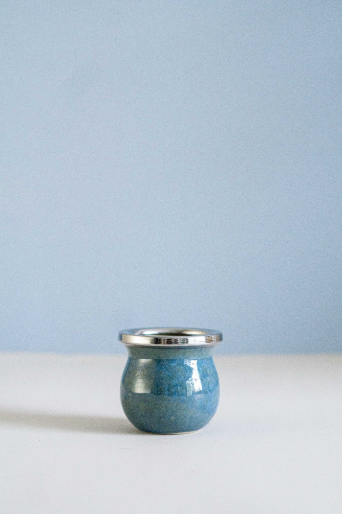 Small Stoneware Mate Cup in Blue