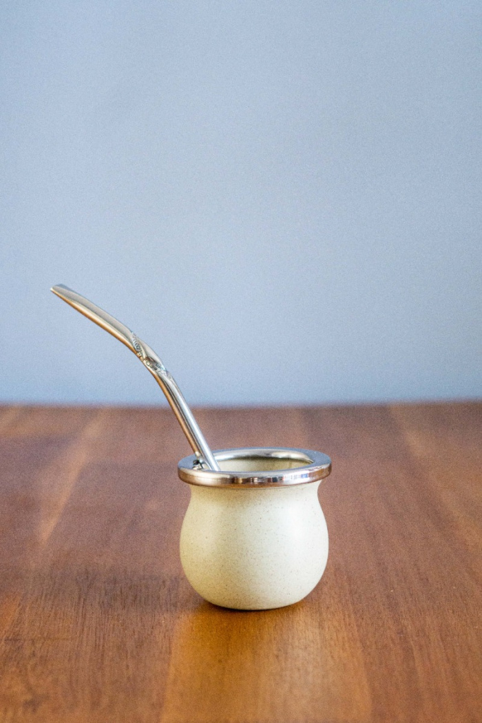 Small Stoneware Mate Cup in Green