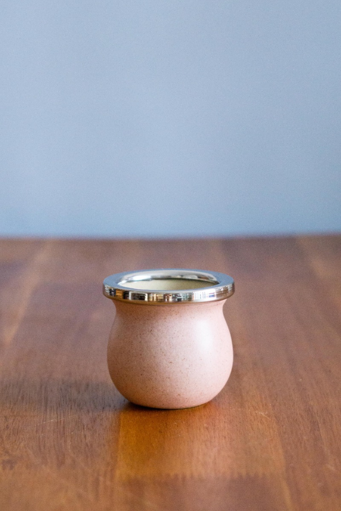 Small Stoneware Mate Cup in Rose