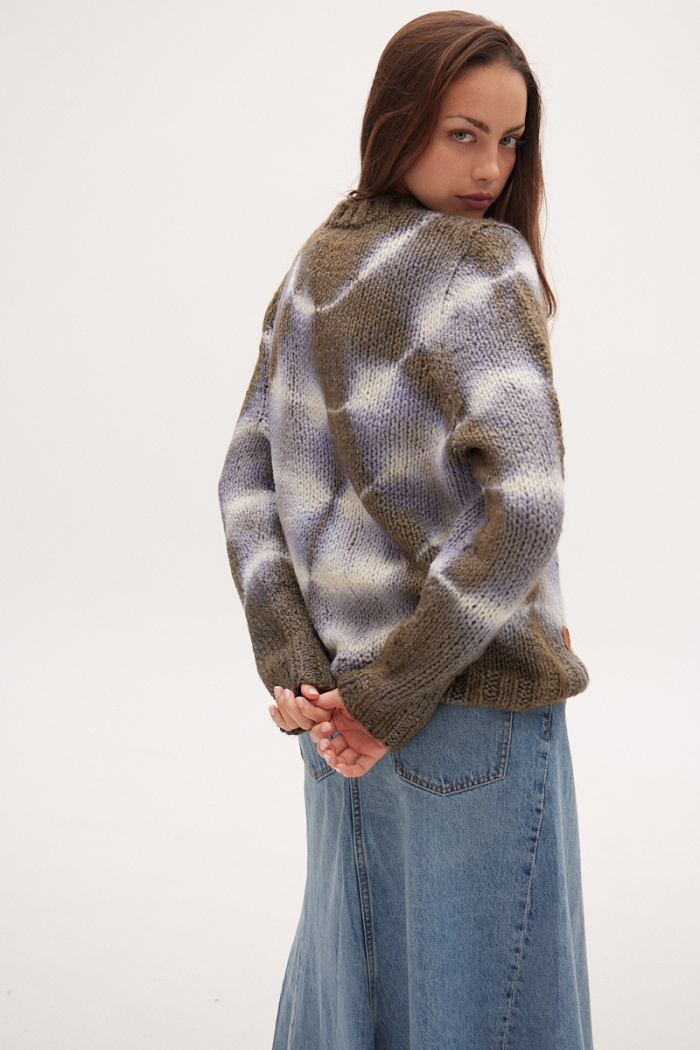 Tie-Dye Gray Sweater