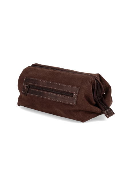 Brown Pigskin Toilet Bag