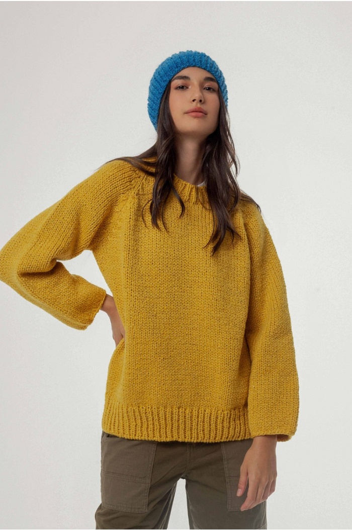 Sweater in Merino Girgola Yellow