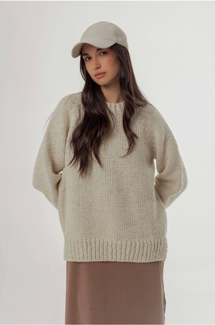 Sweater Merino Girgola White