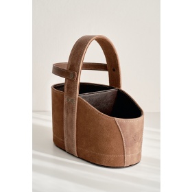 Tan Leather Car Matera with Strap 